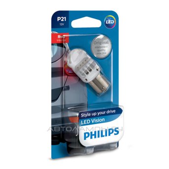 P21W 12V-LED (BA15s) Red 1.9W Vision LED (.1.) 12839REDB1